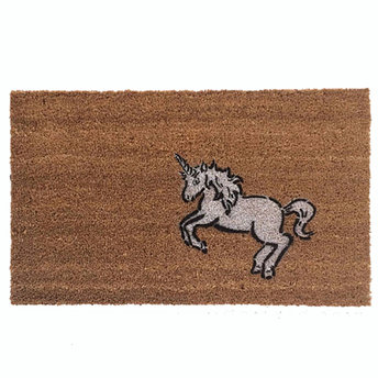 unicorn fairy tale medieval cute sweet doormat