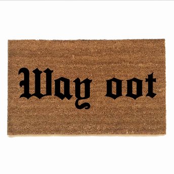 Way oot, funny Scottish exit doormat