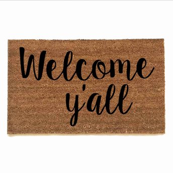 Welcome Y'all outdoor coir doormat