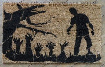 Walking Dead Zombie apocolypse graveyard doormat