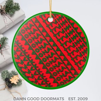 FDT Red Ceramic Ornament - Christmas Tree Decoration