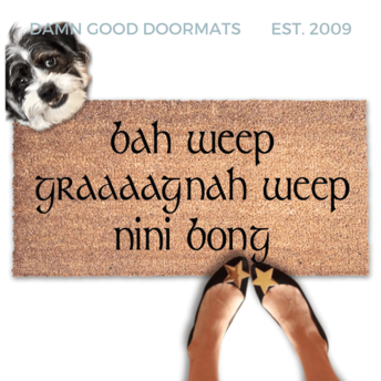 Transformers Universal Greeting Nerdy doormat