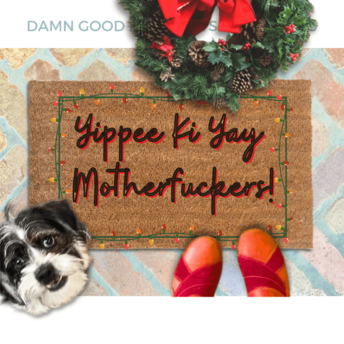 Die Hard Yippee Ki Yay Motherfuckers! rude funny Christmas doormat