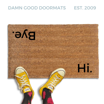 Hi Bye BLOCK Doormat – Direct Welcome Mat