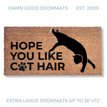 hope you like cat hair | funny doormat