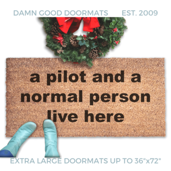 a PILOT / GAMER / CODER and a normal person live here, funny aviator doormat