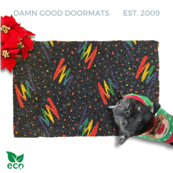 Rainbow 80's Vintage Arcade Doormat