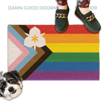 Rainbow Utah Salt Lake City Gay Pride Flag doormat