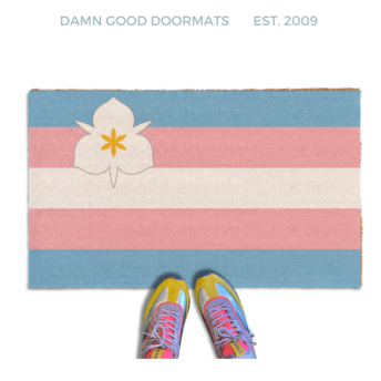 Utah Salt Lake City Trans Pride Flag doormat