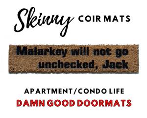 Biden blue wave doormat reading malarkey will not go unchecked coir doormat