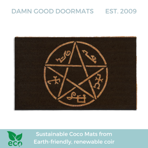 Devil's Trap Supernatural Pentagram | Halloween doormat