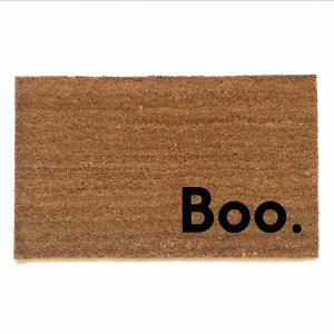 Boo halloween coir outside doormat