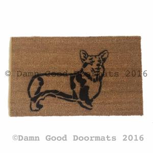 welsh corgi doormat pet portrait dog