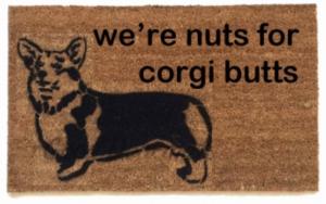 Japanese Chin funny WARNING: guard dog on duty doormat