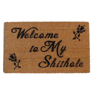 Crosstitch Welcome to MY SHITHOLE not my president doormat