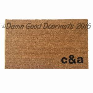 Custom initials doormat
