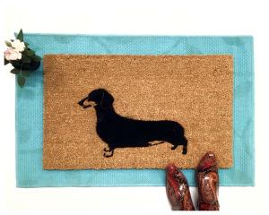 Daschund Hand Painted door mat