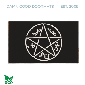 devils trap supernatural gothic home decor halloween damn good  doormat
