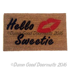 Hello Sweetie Kiss doormat