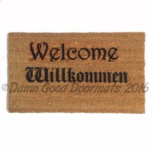 NEW olde english German door mat Willkommen doormat