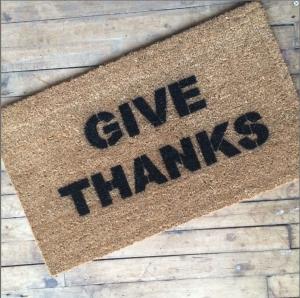give thanks holiday thanksgiving doormat