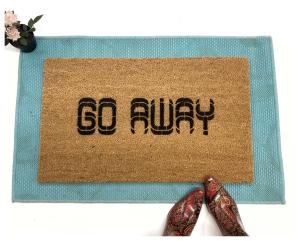 go away funny rude doormat