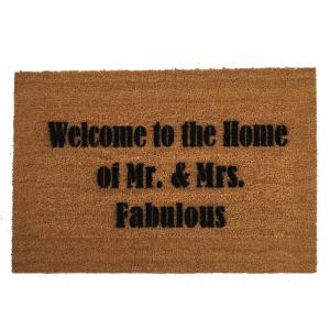 Welcome to the Home of Mr. & Mrs. FABULOUS custom doormat