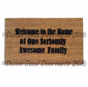 Welcome to the home of Mr. & Mrs. Awesome pants doormat wedding housewarming