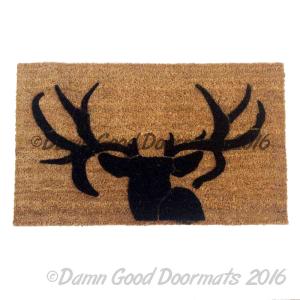 deer head silhouette doormat