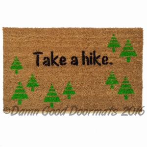 Take a hike doormat funny rude warning camping REI get outside go away
