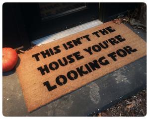 Isn't the house you're looking for™ Obi Wan funny nerd doormat