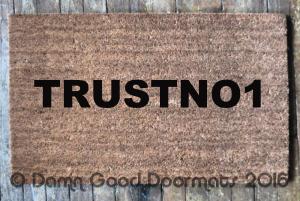 TRUSTNO1 xfiles doormat
