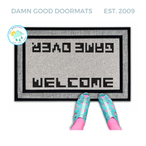 WELCOME / GAME OVER 80's Video Game doormat