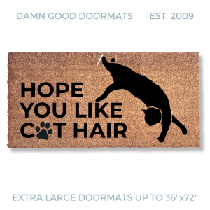 hope you like cat hair | funny doormat
