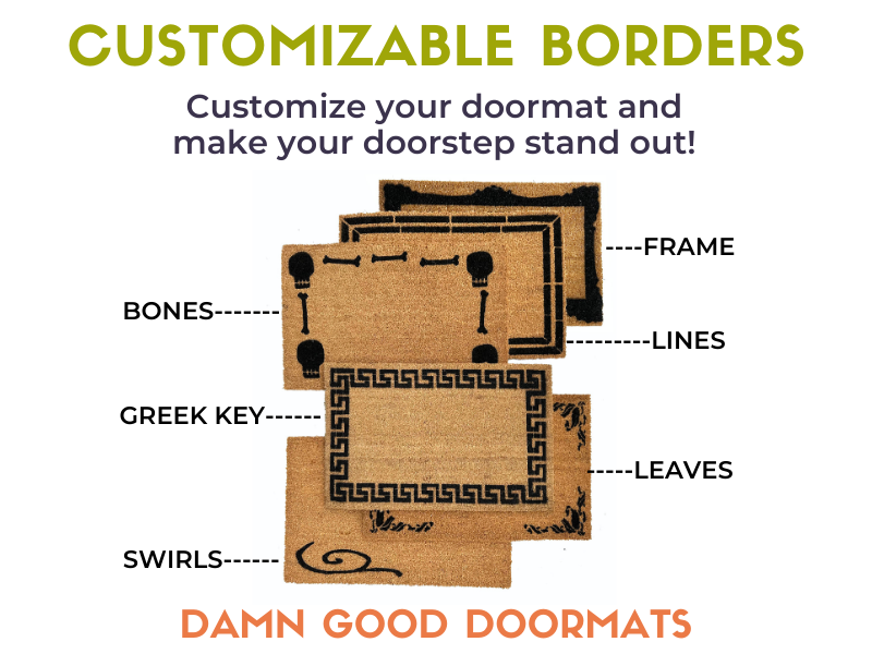 Promotional graphic displaying a variety of customizable borders to personalize