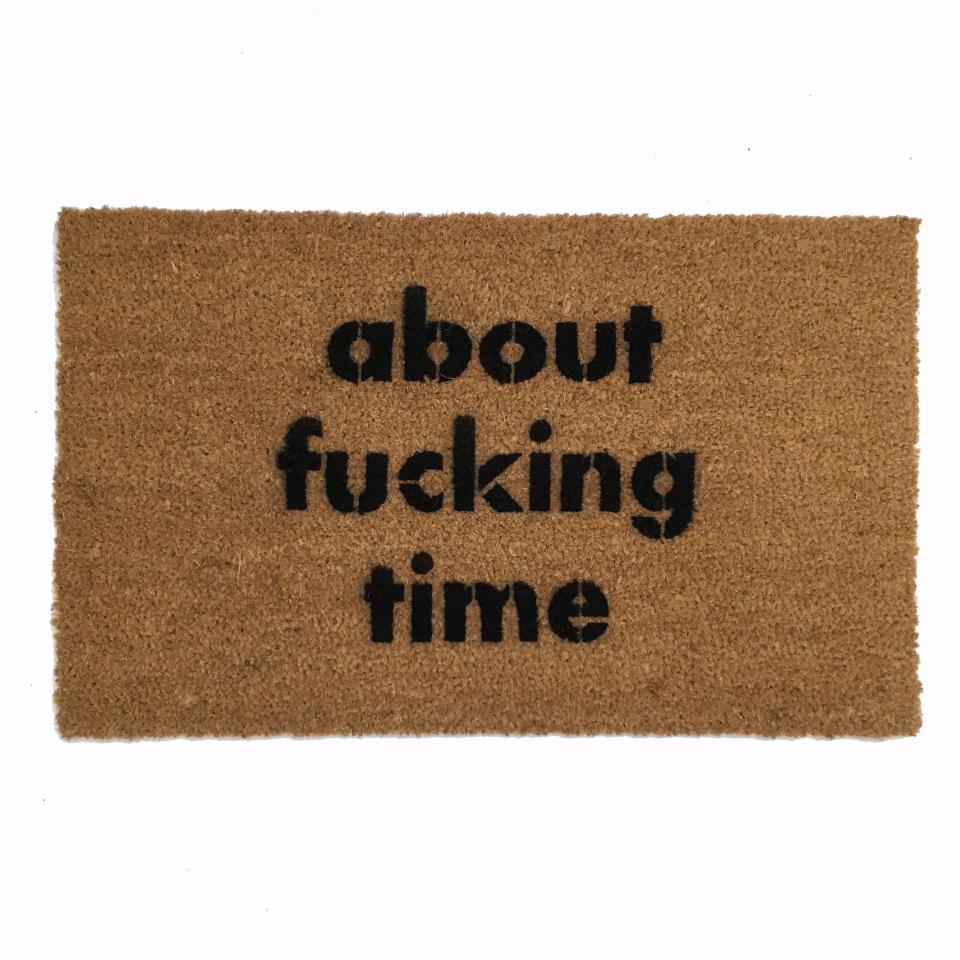 about fucking time F Bomb doormat