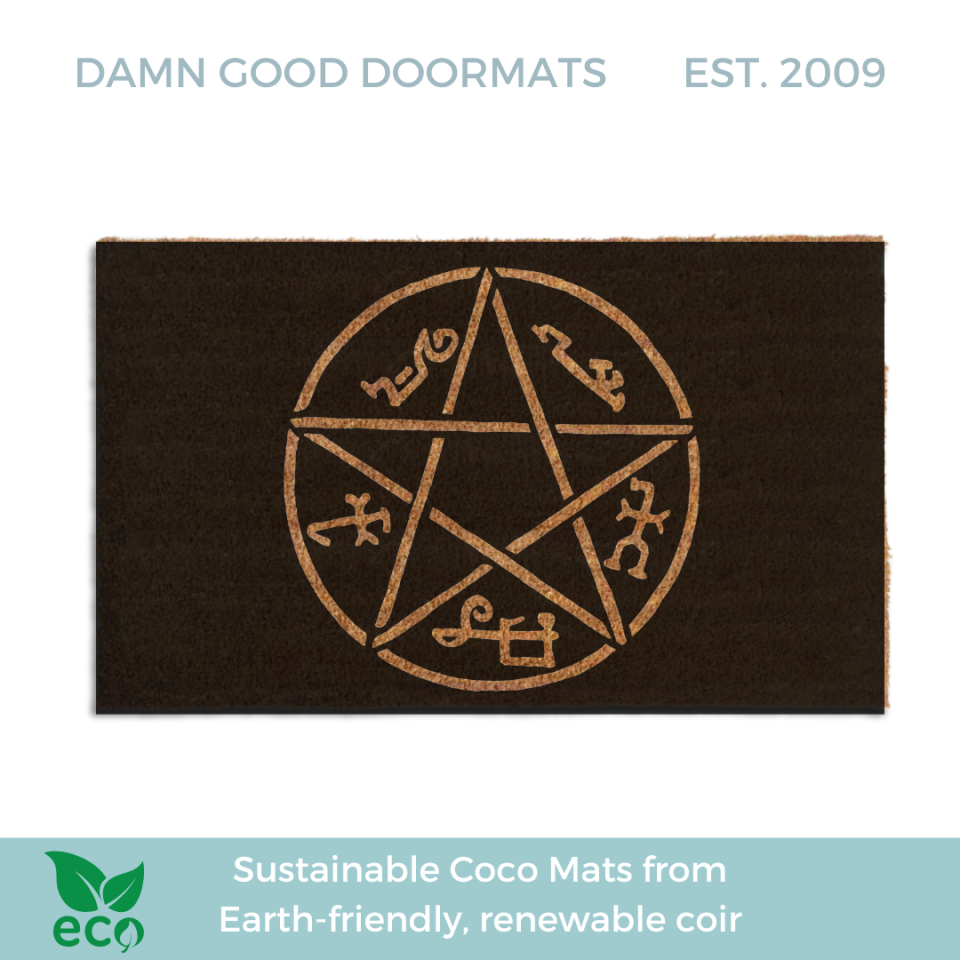 Devil's Trap Supernatural Pentagram | Halloween doormat