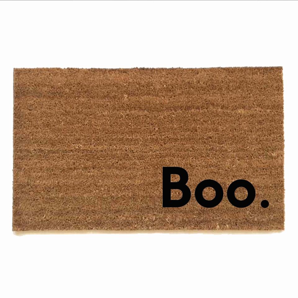 Boo halloween coir outside doormat