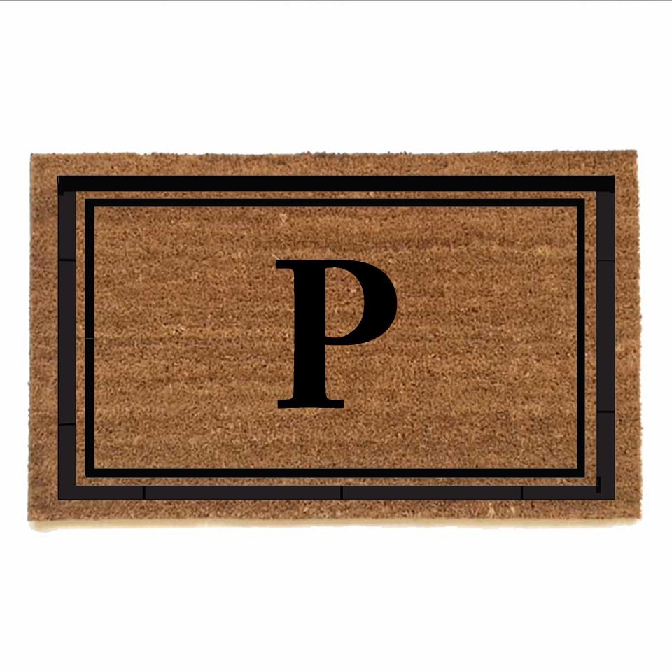 Custom initial doormat