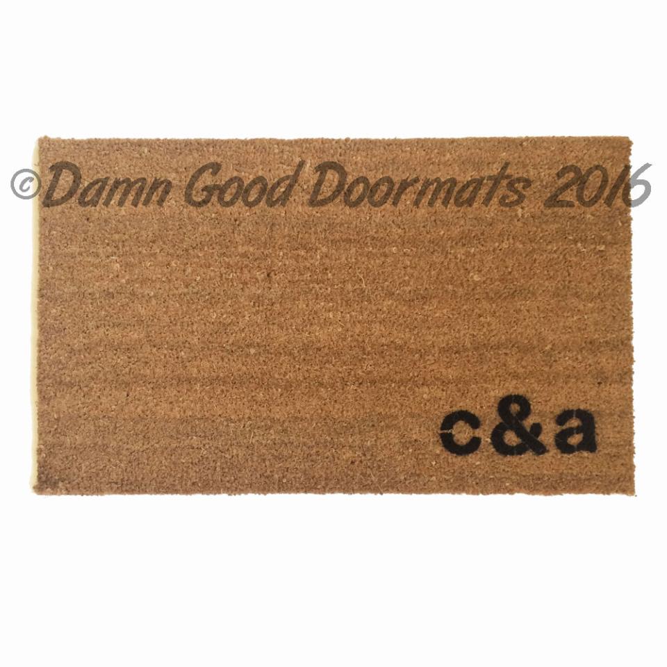 Custom initials doormat