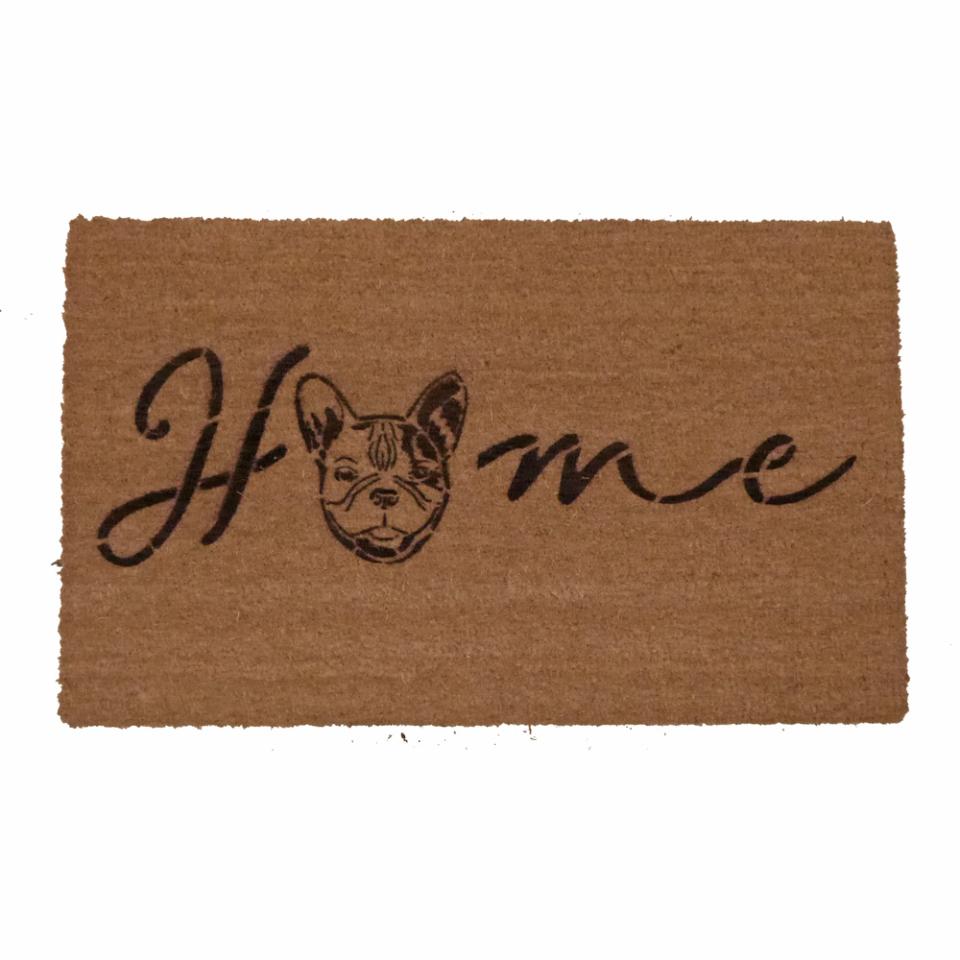 HOME French Bulldog "Frenchie" dog Frenchy squishy face custom door mat