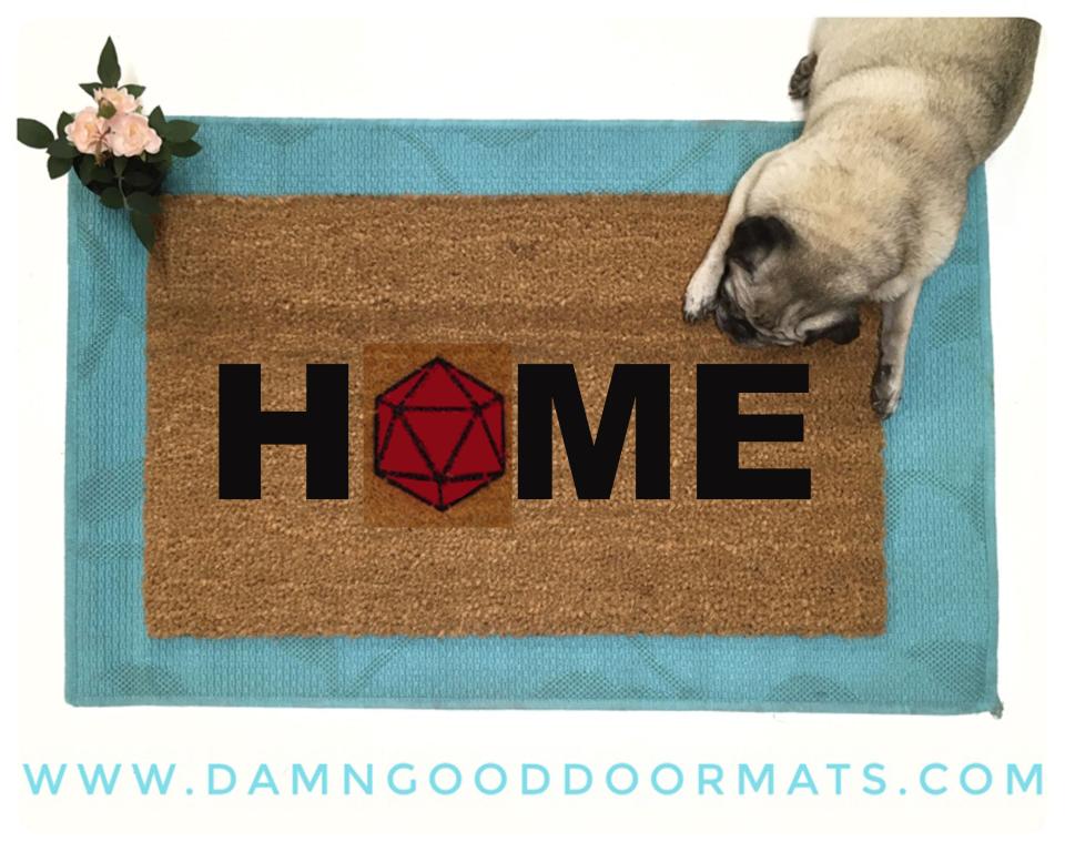 HOME Dungeons and Dragons 20D RPG doormat