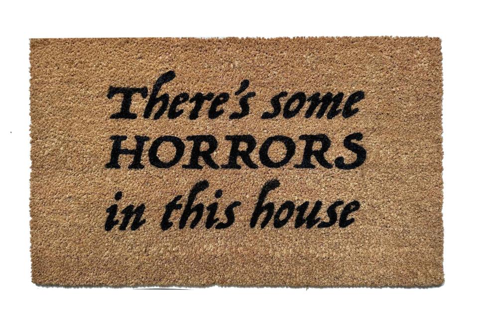 There's some HORRORS in this house | all natural coir Halloween doormat