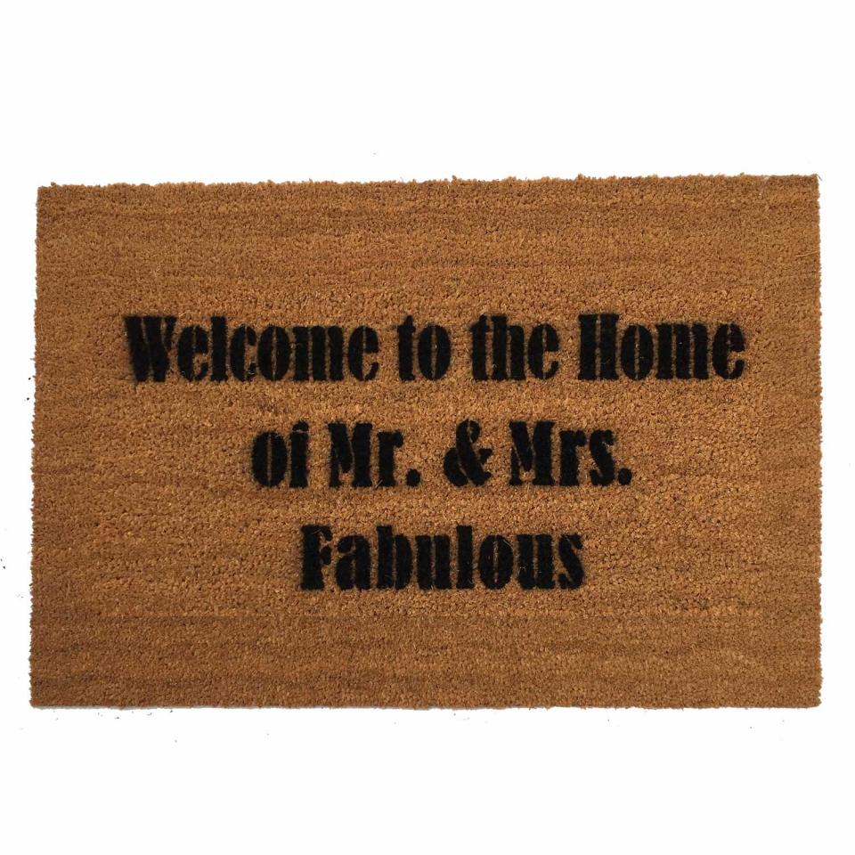 Welcome to the Home of Mr. & Mrs. FABULOUS custom doormat