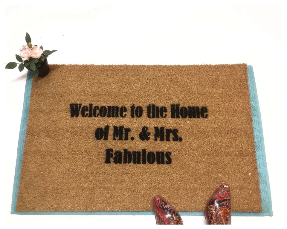 Welcome to the Home of Mr. & Mrs. FABULOUS custom doormat
