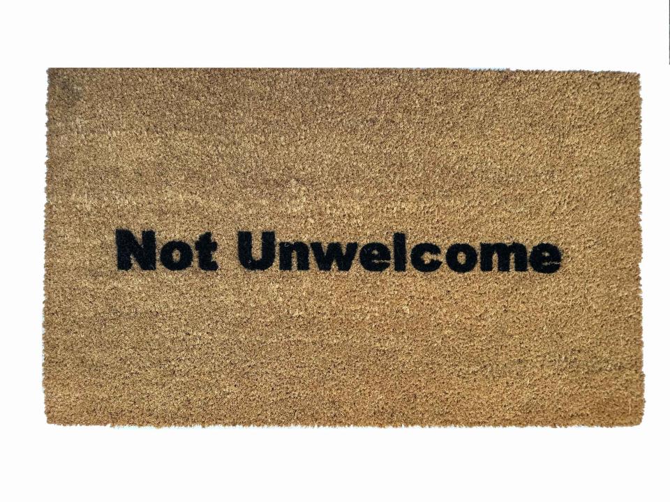 Not Unwelcome ™ funny welcome doormat