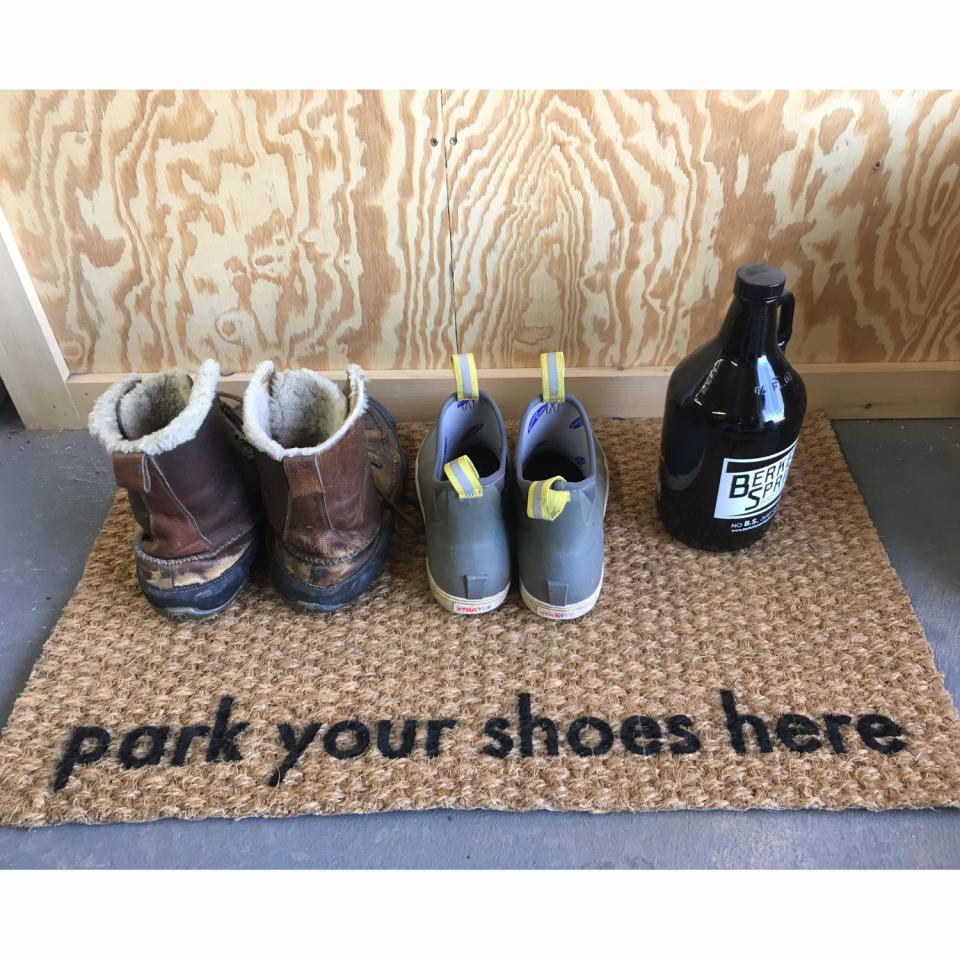 No Monkey Business funny welcome doormat