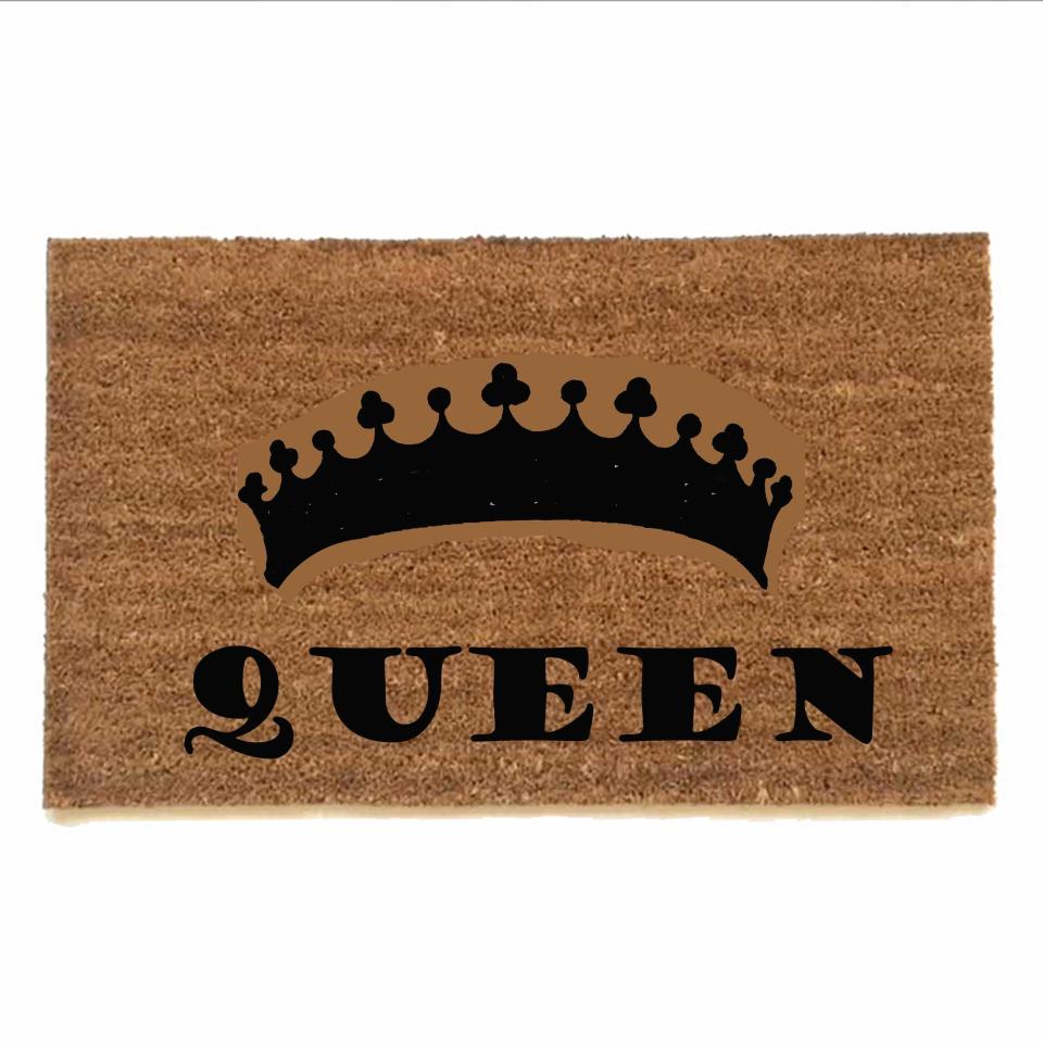 The QUEEN crown royal doormat