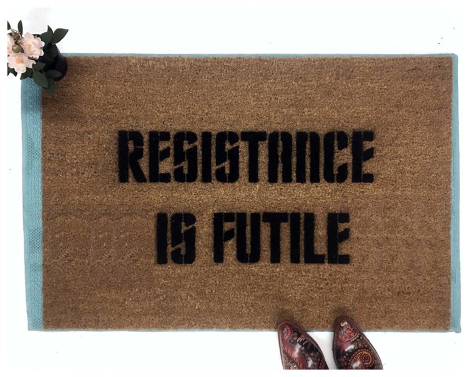 Star Trek Borg Resistance is futile nerd doormat