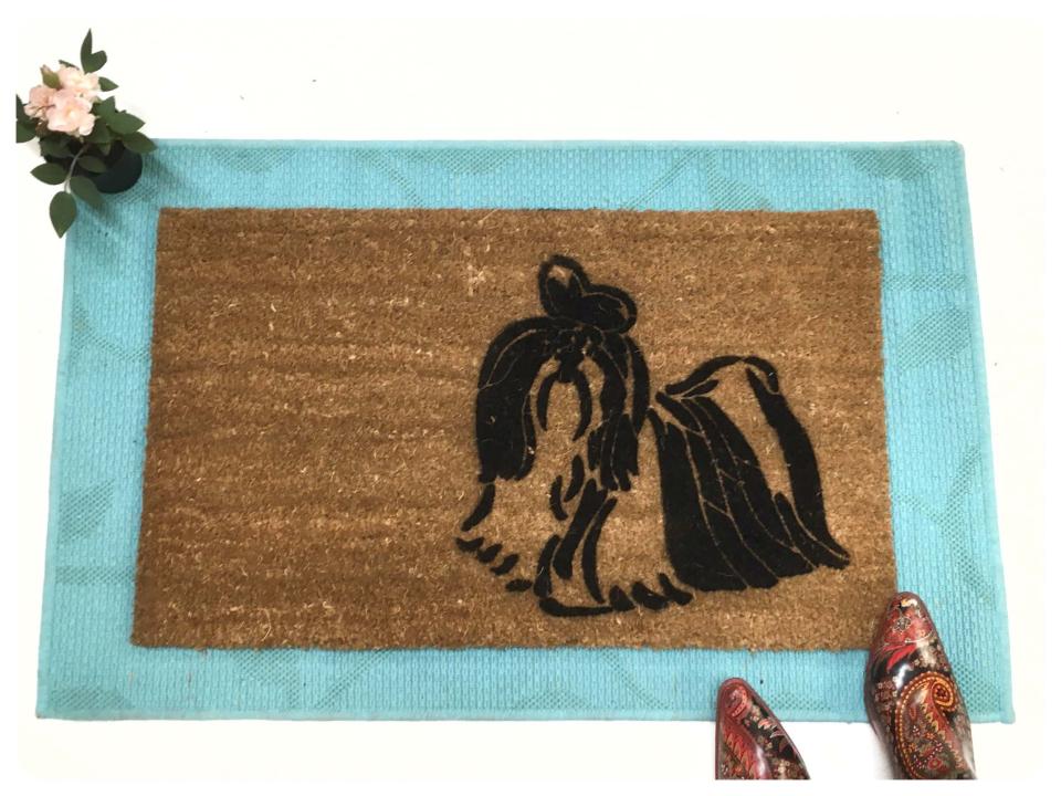 Shih Tzu dog doormat